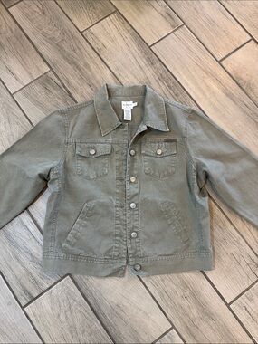 Calvin Klein Jeans Faded Olive Jean Jacket Large Cotton Blend